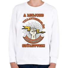 PRINTFASHION Villanyszerelő szeptember - Gyerek pulóver - Fehér