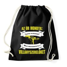 PRINTFASHION Villanyszerelőket teremtett az Úr - Sportzsák, Tornazsák - Fekete tornazsák