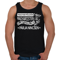 PRINTFASHION Villanyszerelőnek párja nincsen - Férfi atléta - Fekete