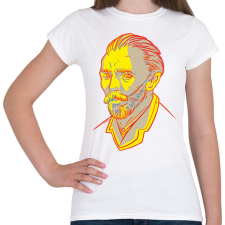 PRINTFASHION Vincent Van Gogh yellow-red - Női póló - Fehér női póló