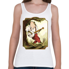 PRINTFASHION Vintage béka banjoval - Női atléta - Fehér női trikó