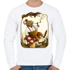 PRINTFASHION Vintage egér - Férfi pulóver - Fehér