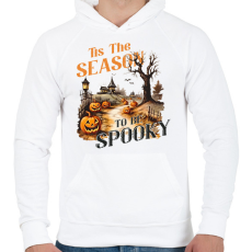 PRINTFASHION Vintage halloween - Férfi kapucnis pulóver - Fehér