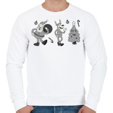 PRINTFASHION Vintage karácsony - Férfi pulóver - Fehér