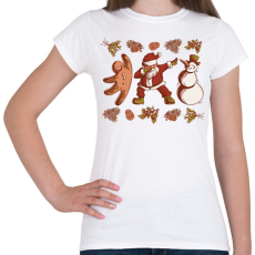 PRINTFASHION Vintage Karácsony - Női póló - Fehér