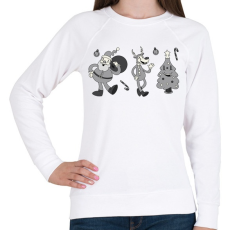 PRINTFASHION Vintage karácsony - Női pulóver - Fehér