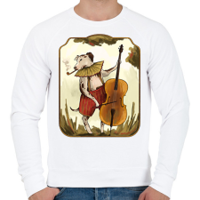 PRINTFASHION Vintage kutya - Férfi pulóver - Fehér férfi pulóver, kardigán