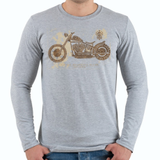 PRINTFASHION vintage motorcycles - Férfi hosszú ujjú póló - Sport szürke