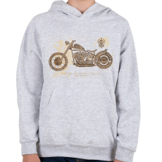 PRINTFASHION vintage motorcycles - Gyerek kapucnis pulóver - Sport szürke