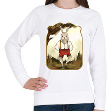 PRINTFASHION Vintage nyúl - Női pulóver - Fehér női pulóver, kardigán