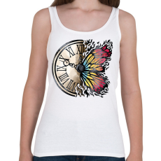 PRINTFASHION Vintage óra és pillangó - Női atléta - Fehér
