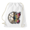 PRINTFASHION Vintage óra és pillangó - Sportzsák, Tornazsák - Fehér