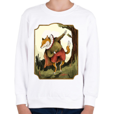 PRINTFASHION Vintage róka - Gyerek pulóver - Fehér gyerek pulóver, kardigán