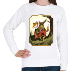 PRINTFASHION Vintage róka - Női pulóver - Fehér