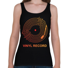 PRINTFASHION vinyl record - Női atléta - Fekete női trikó