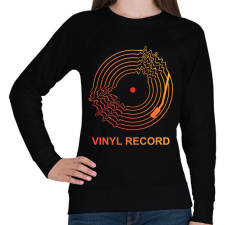 PRINTFASHION vinyl record - Női pulóver - Fekete női pulóver, kardigán