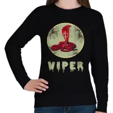 PRINTFASHION viper - Női pulóver - Fekete női pulóver, kardigán