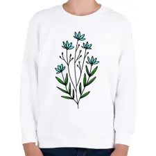 PRINTFASHION virág-005 - Gyerek pulóver - Fehér gyerek pulóver, kardigán