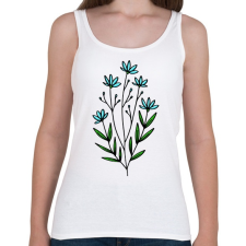 PRINTFASHION virág-005 - Női atléta - Fehér női trikó