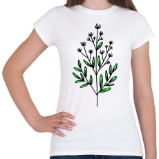 PRINTFASHION virág-008 - Női póló - Fehér