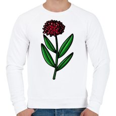 PRINTFASHION virág-009 - Férfi pulóver - Fehér