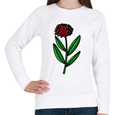 PRINTFASHION virág-009 - Női pulóver - Fehér női pulóver, kardigán