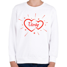 PRINTFASHION Virág - Gyerek pulóver - Fehér gyerek pulóver, kardigán