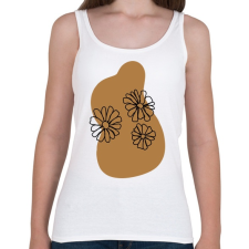 PRINTFASHION Virág - Női atléta - Fehér női trikó