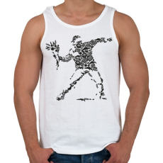 PRINTFASHION Virág vandalizmus - Férfi atléta - Fehér