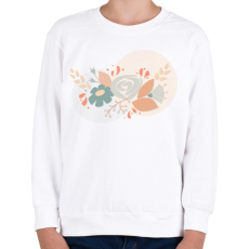 PRINTFASHION Virágcsokor Rajz - Gyerek pulóver - Fehér