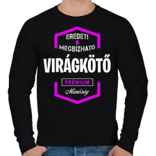 PRINTFASHION Virágkötő prémium minőség - Férfi pulóver - Fekete férfi pulóver, kardigán