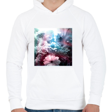 PRINTFASHION virágok 4.2 - Férfi kapucnis pulóver - Fehér