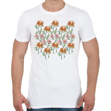 PRINTFASHION Virágok - Férfi póló - Fehér férfi póló