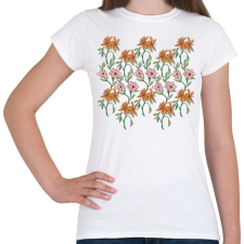 PRINTFASHION Virágok - Női póló - Fehér női póló