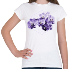 PRINTFASHION Virágok szemmel - Női póló - Fehér