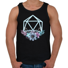 PRINTFASHION Virágos D20 - Férfi atléta - Fekete atléta, trikó