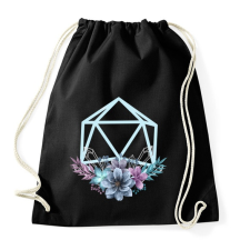 PRINTFASHION Virágos D20 - Sportzsák, Tornazsák - Fekete tornazsák