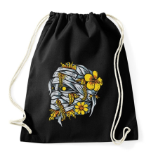 PRINTFASHION Virágos múmia - Sportzsák, Tornazsák - Fekete tornazsák