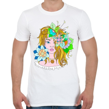 PRINTFASHION Virágtündér - Férfi póló - Fehér férfi póló