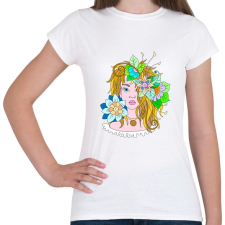 PRINTFASHION Virágtündér - Női póló - Fehér női póló