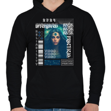 PRINTFASHION Virgo - Streetwear style - Férfi kapucnis pulóver - Fekete férfi pulóver, kardigán