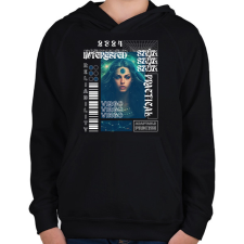 PRINTFASHION Virgo - Streetwear style - Gyerek kapucnis pulóver - Fekete gyerek pulóver, kardigán