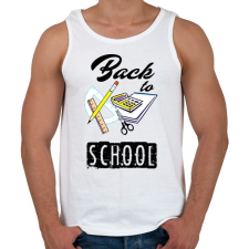 PRINTFASHION vissza a suliba - Férfi atléta - Fehér atléta, trikó