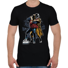 PRINTFASHION Vissza az ütembe - Férfi póló - Fekete