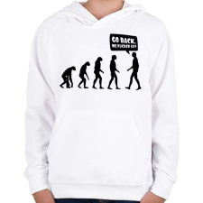 PRINTFASHION Vissza, megszívtuk! - Gyerek kapucnis pulóver - Fehér gyerek pulóver, kardigán