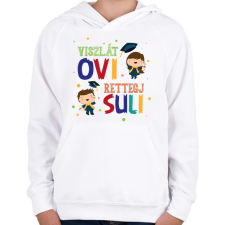 PRINTFASHION Viszlát ovi - Gyerek kapucnis pulóver - Fehér gyerek pulóver, kardigán