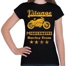 PRINTFASHION vitange motorcycle racing team - Női póló - Fekete