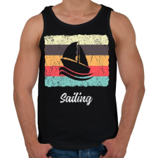 PRINTFASHION Vitorlázás - Férfi atléta - Fekete atléta, trikó