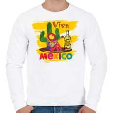 PRINTFASHION Viva Mexico - Férfi pulóver - Fehér