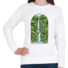 PRINTFASHION Vízesés - Női pulóver - Fehér női pulóver, kardigán